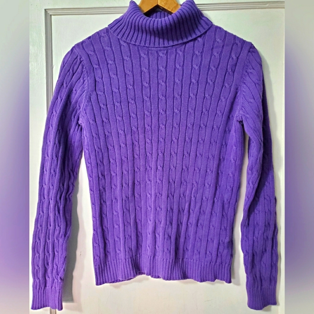 Signature Violet Knit Turtleneck Sweater💜